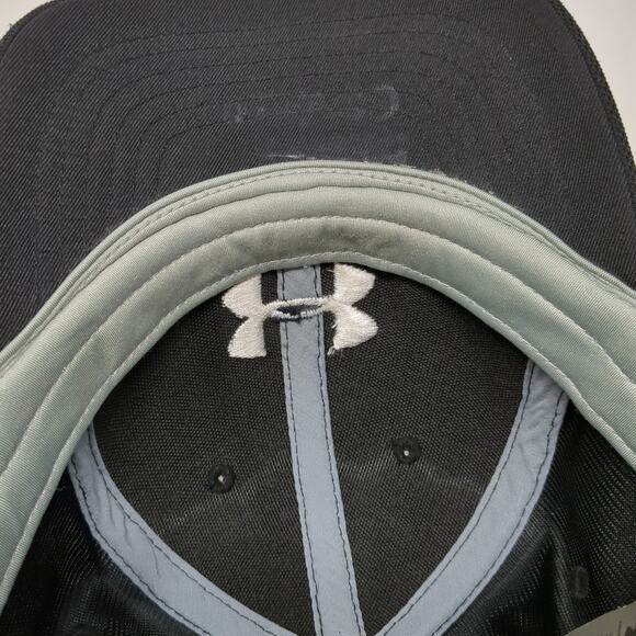 Under Armour Strapback Baseball Cap Black One Size Adjustable Embroidered - Picture 8 of 9